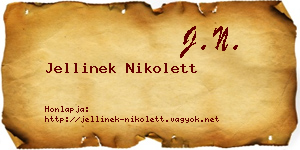 Jellinek Nikolett névjegykártya