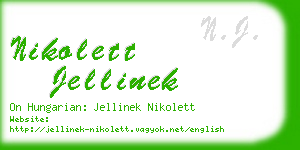 nikolett jellinek business card